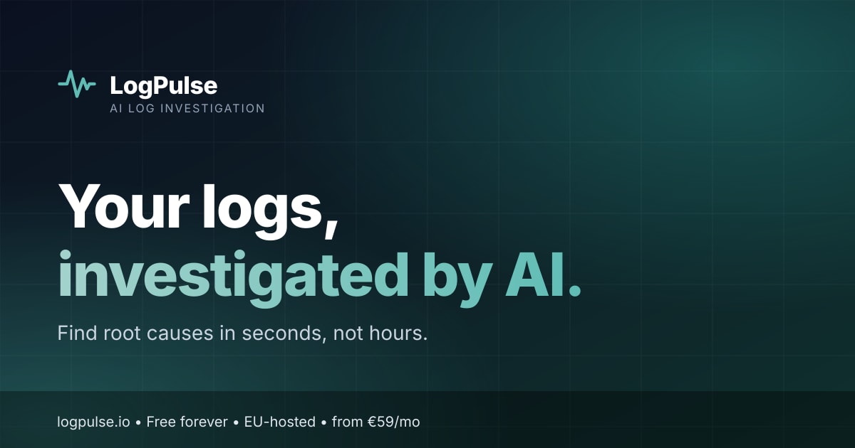 Logs doorzoeken met AI: LogPulse | EU-hosted log management